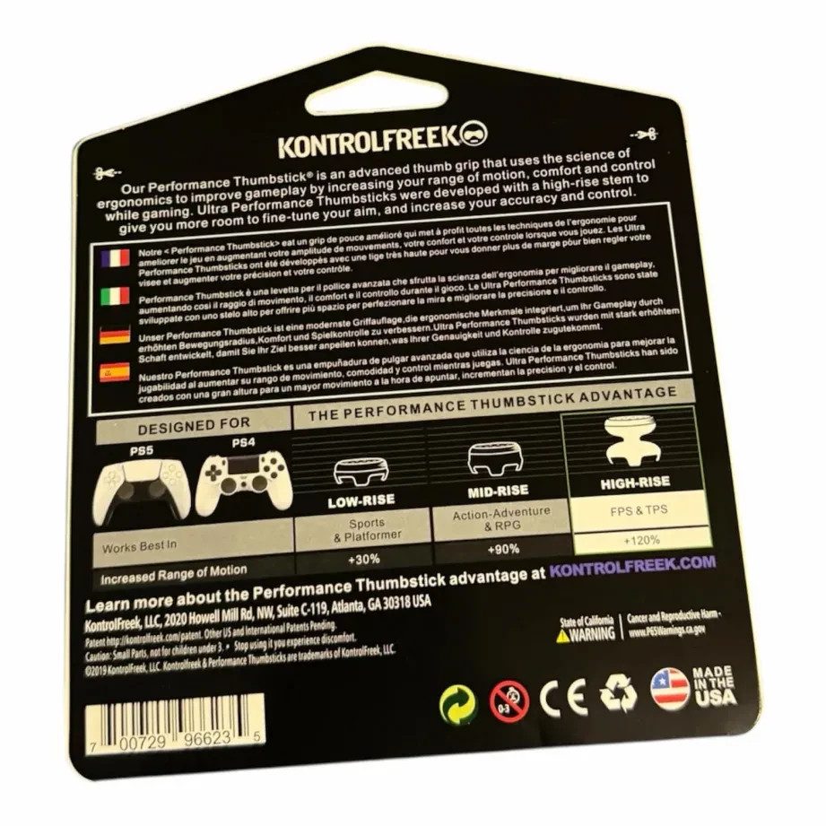 KontrolFreek FPS Thumbsticks for PS4/PS5 – ULTRA Black – Ships Fast