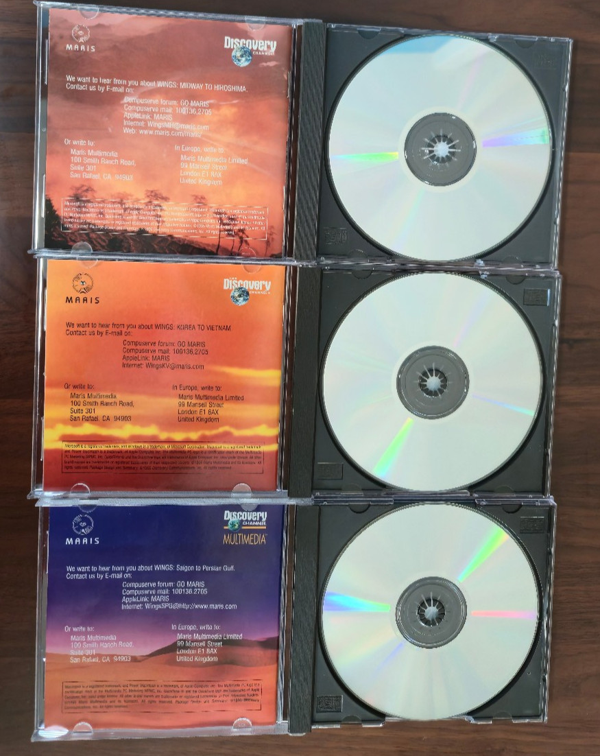 Discovery Wings Lot Midway Hiroshima Korea Vietnam Persian Gulf CD-ROM PC Mac