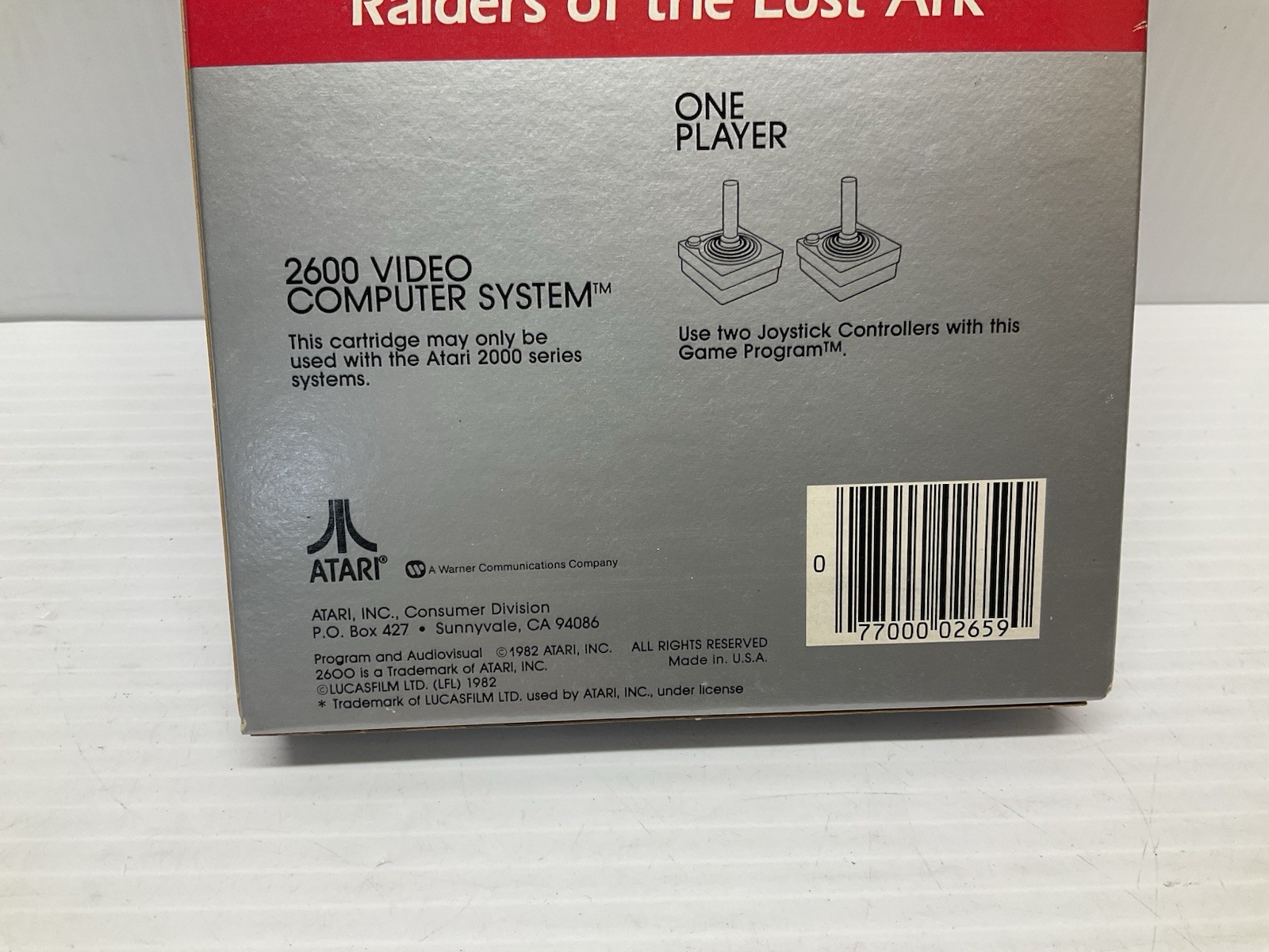 Raiders of the Lost Ark Atari 2600 1982 NEW SEALED Video Game Cartridge