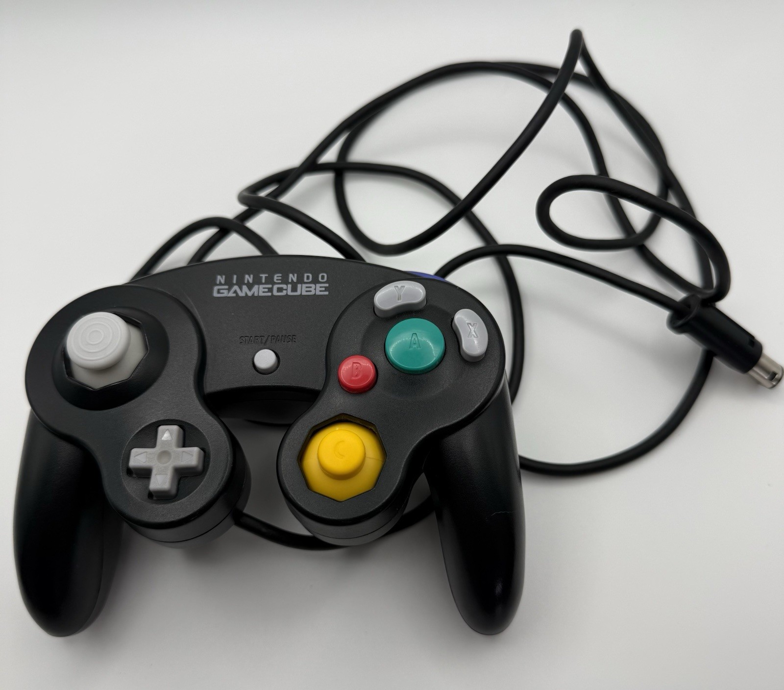 Nintendo GameCube Original Black Controller OEM Authentic Tested Working