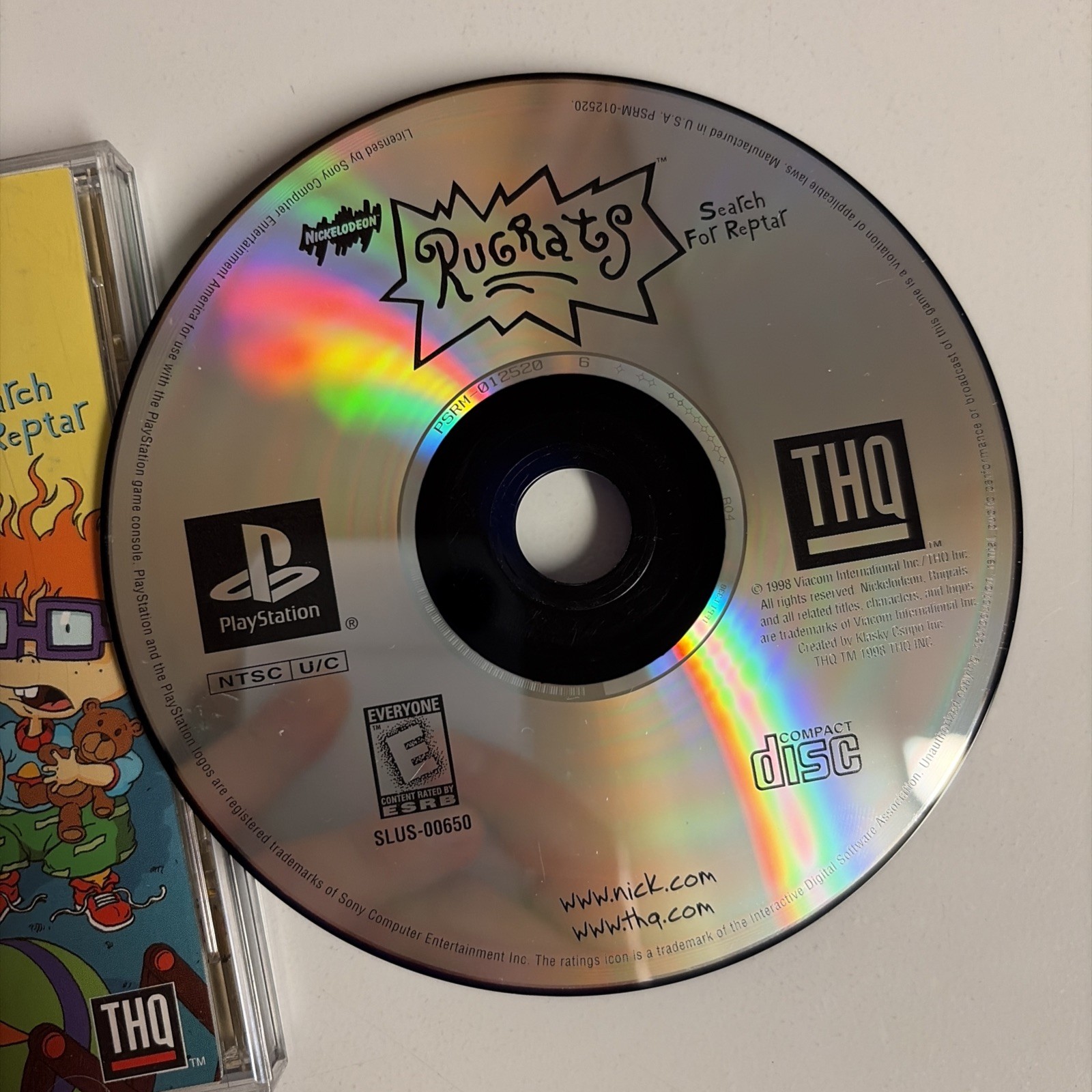 Rugrats: Search for Reptar (Sony PlayStation 1, 1998) Complete CIB + Resurfaced