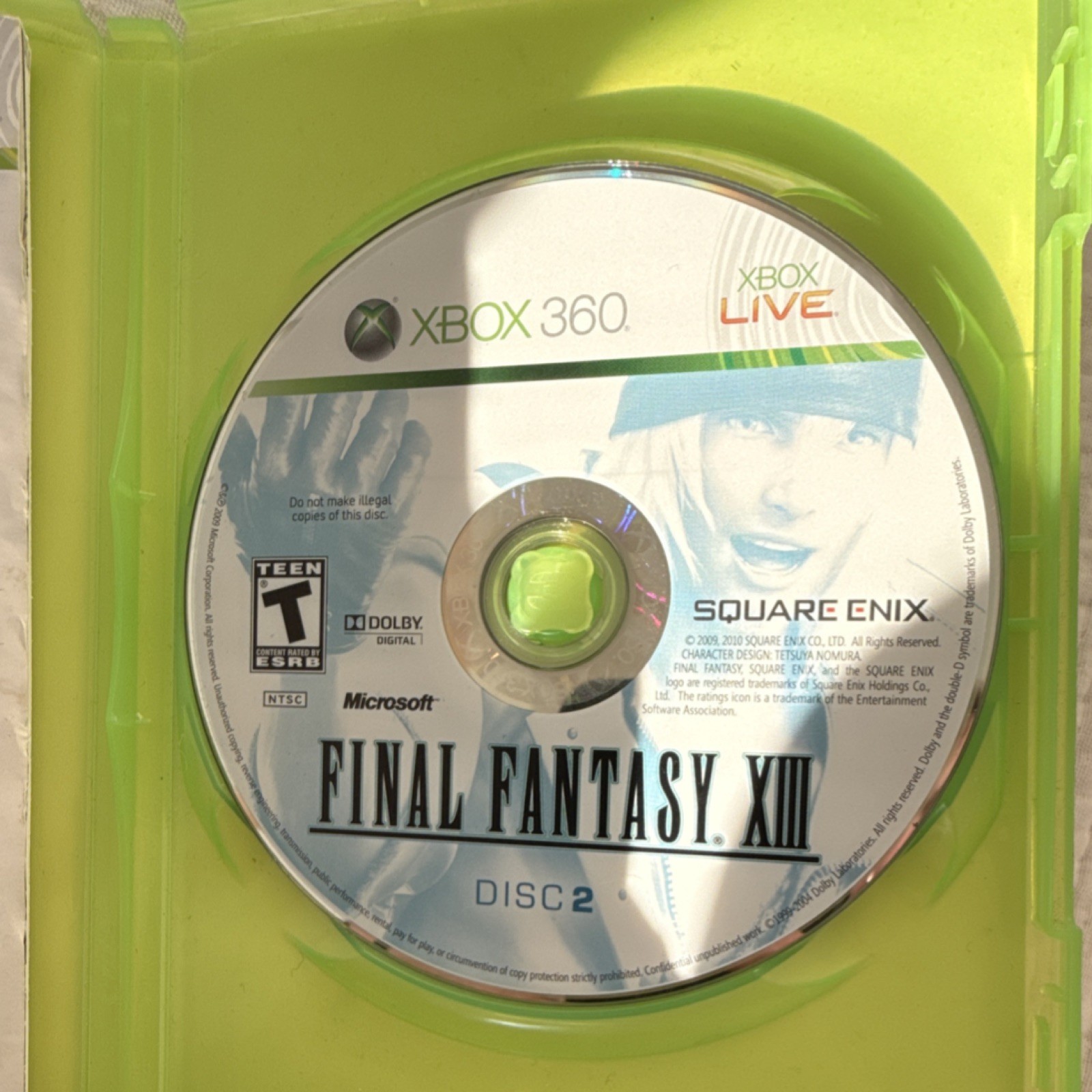 Square Enix Final Fantasy XIII Manual Role Playing T Teen NTSC-U/C Xbox 360