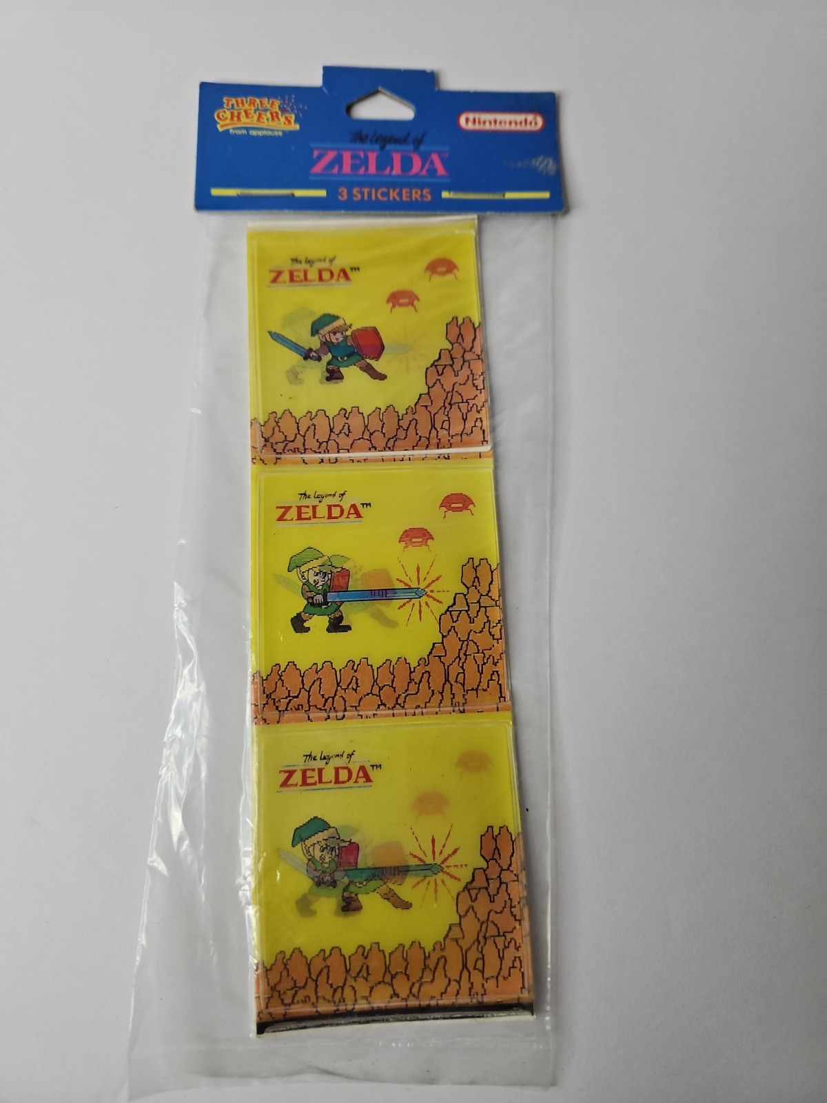 Lenticular Legend of Zelda Stickers – Nintendo (Three Cheers by Applause, 1989)
