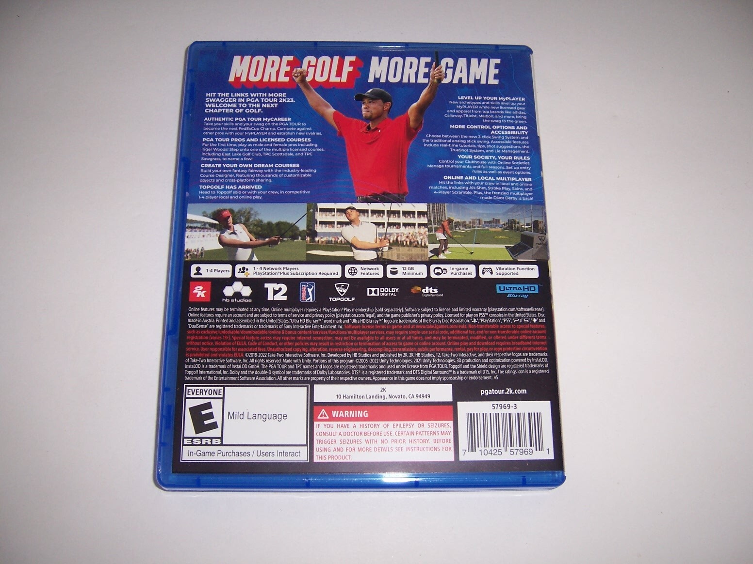 Authentic Box Case Replacement PlayStation 5 PS5 PGA TOUR 2K23