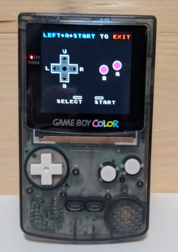Nintendo Gameboy Color Clear Black CGB-001 *Tested* IPS FunnyPlaying W/OSD
