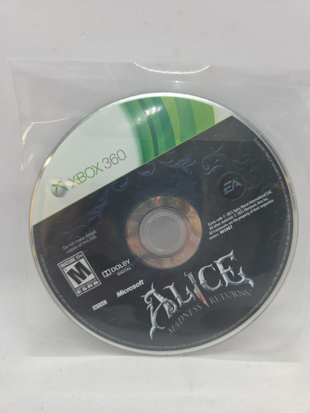 B5 – Alice Madness Returns (Xbox 360) – Disc Only