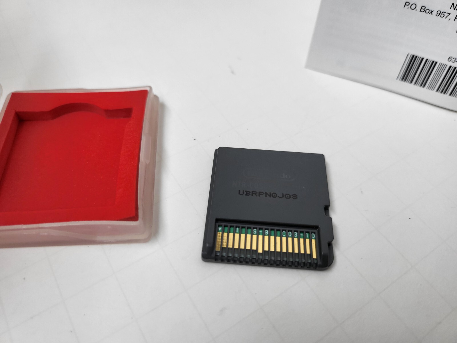 MINT Nintendo browser Cartridge & Manual in Red Protective padded case # B13