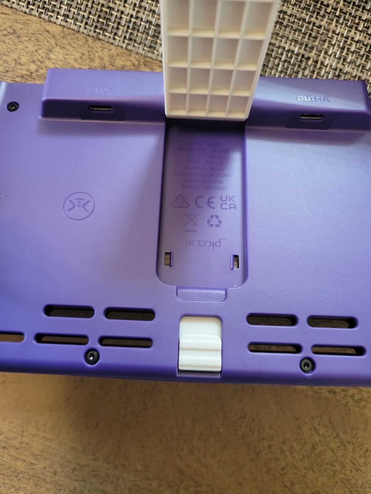 CRKD Nitro Deck Nintendo Switch Travel Case Purple Hard Shell Kickstand CK3210