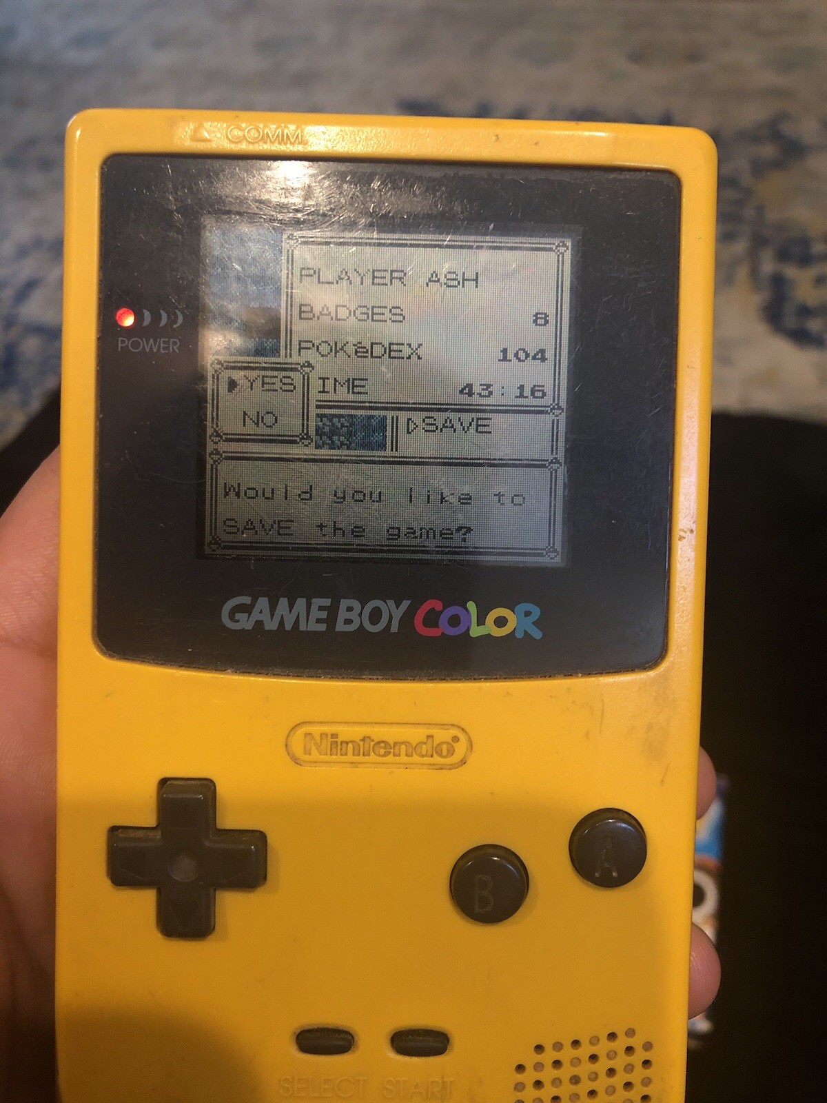 Pokémon Blue With Original Box & Gameboy Color(Yellow)