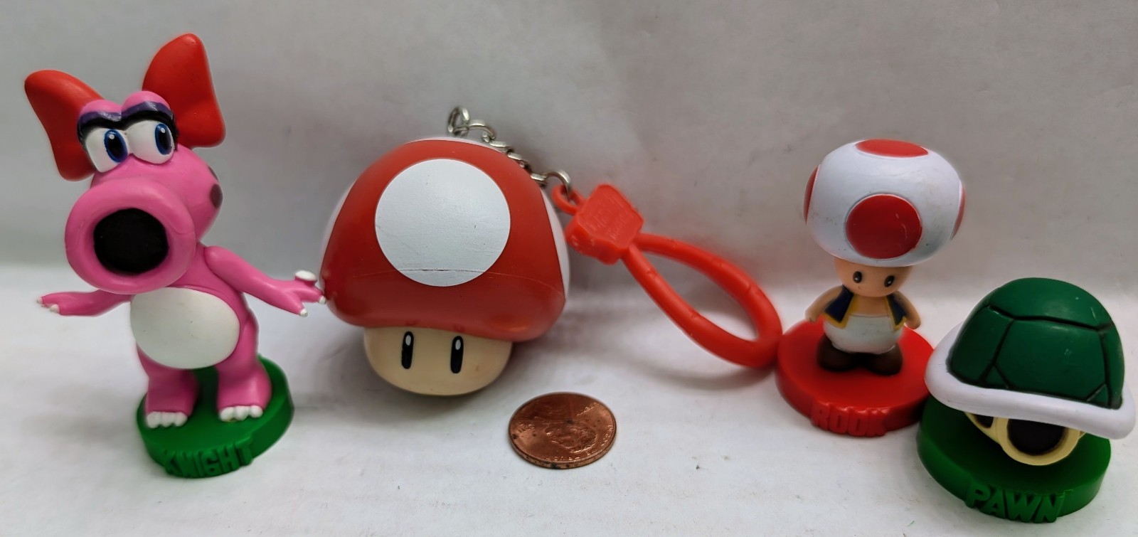 Nintendo Super Mario lot.Mushroom Power-Up Backpack Clip+CHESS Pieces 3 Figures