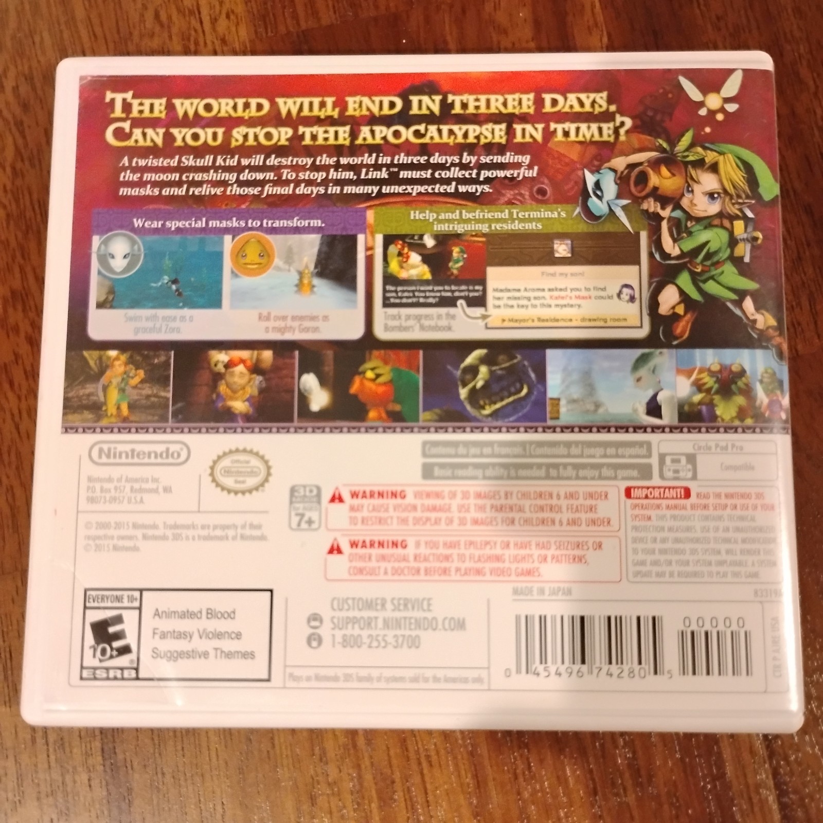 The Legend of Zelda: Majora’s Mask 3D (Complete In Box CIB)