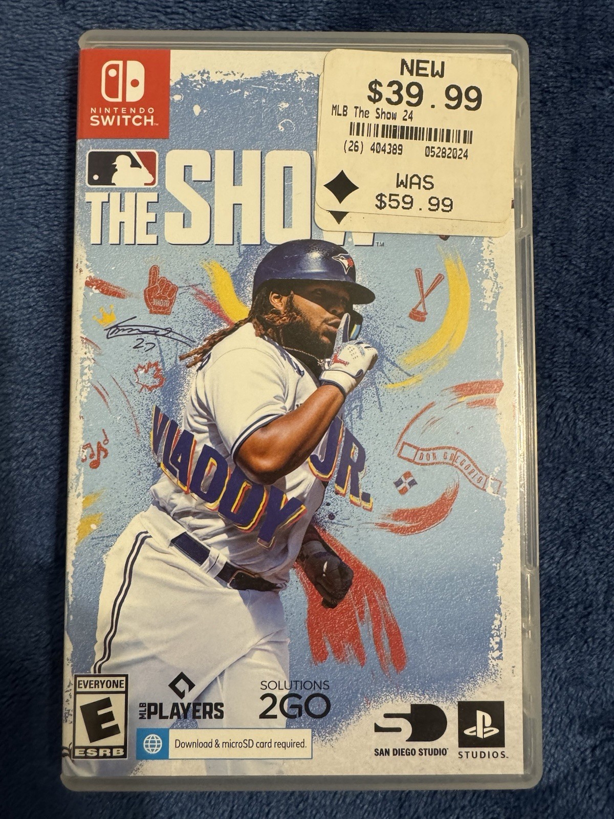 MLB The Show 24 Nintendo Switch, Case, Cover Art, Game, Vladdy Jr, Tested, Used