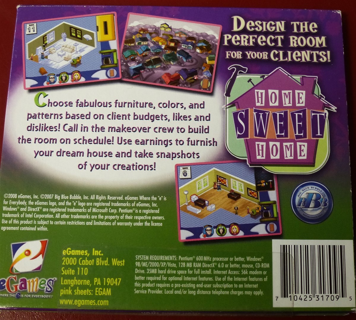 Video Game PC Home Sweet Home design & furnish makeover crew NEW SEALED Digipak