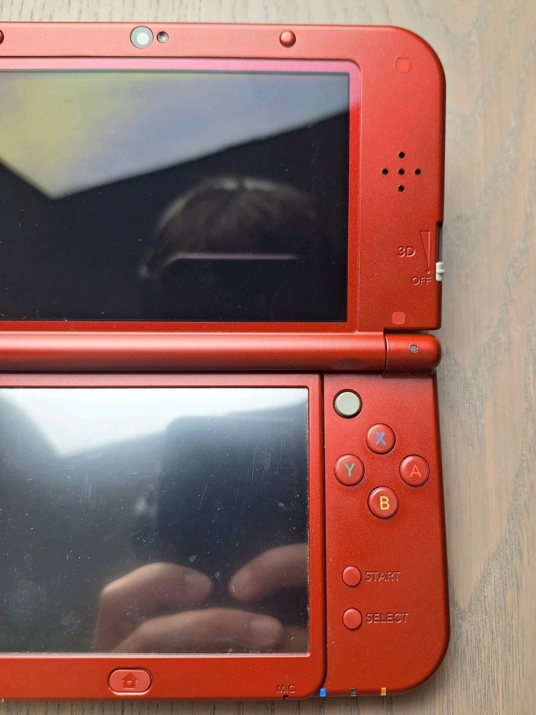 New Nintendo 3DS XL Metallic Red Charger + 32GB SD Card | Region Free BOTTOM IPS