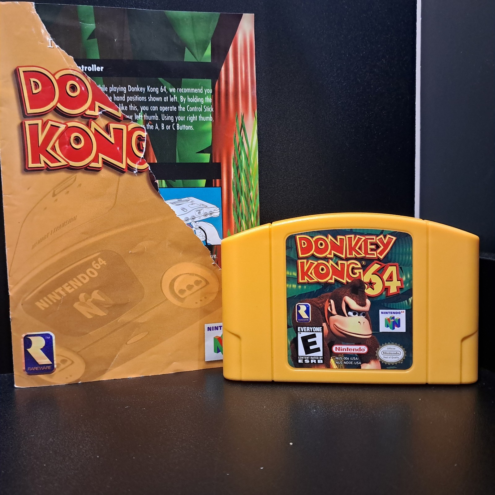 Donkey Kong 64 Nintendo 64 Authentic W/ Manual N64 Video Game Clean Tested Works