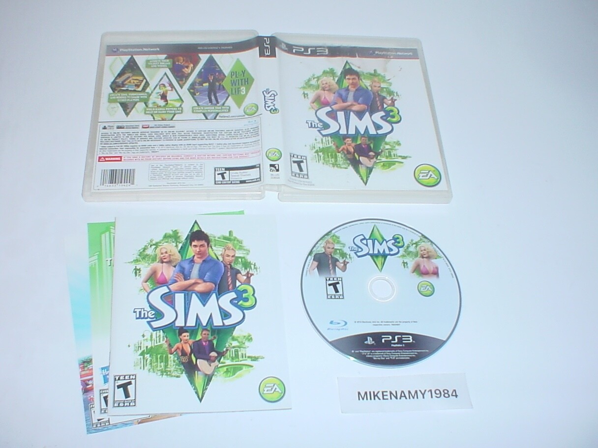 THE SIMS 3 game complete in case w/ manual for Sony Playstation 3 PS3