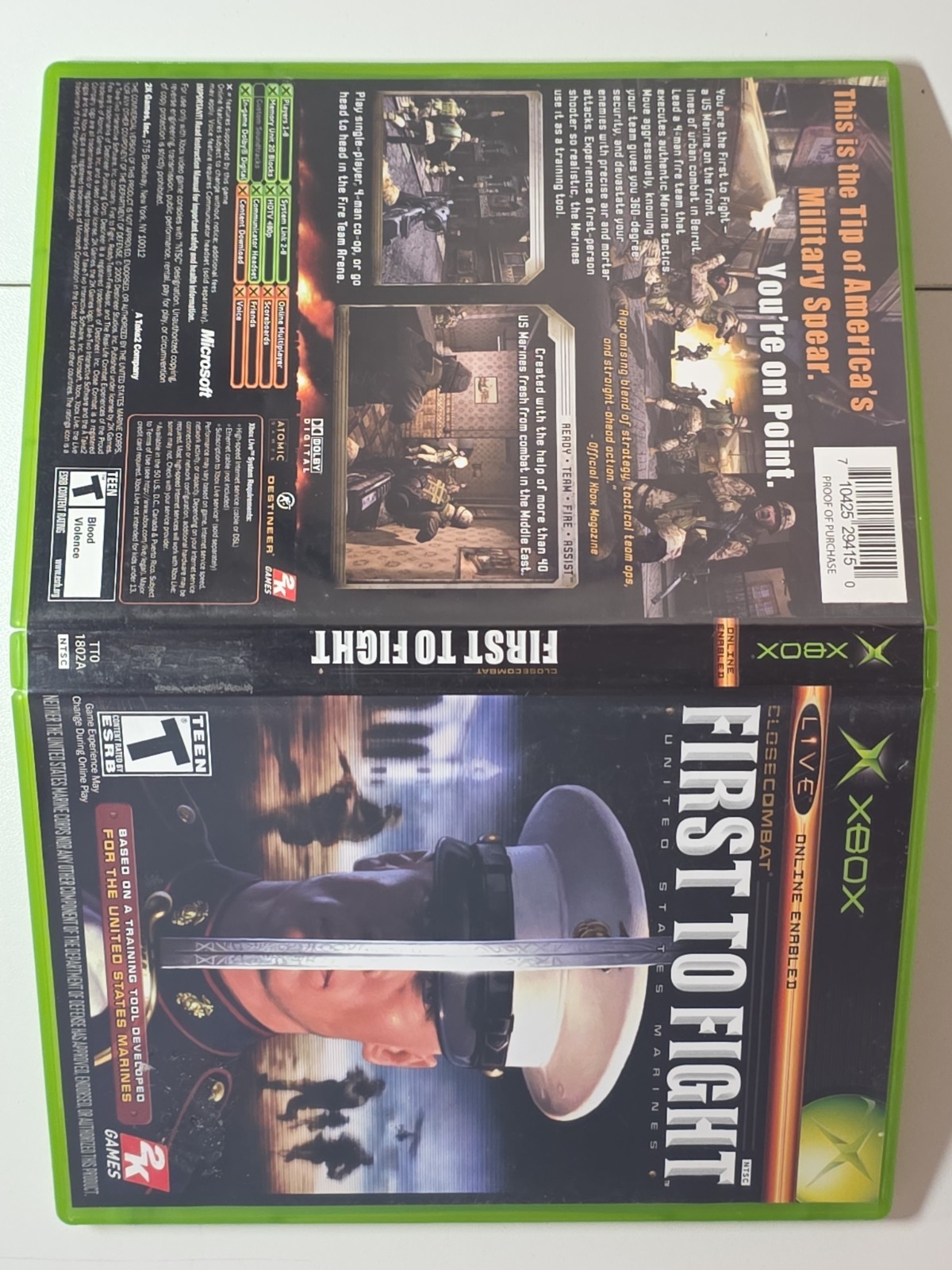 First to Fight – Original Xbox – Tested – No Manual