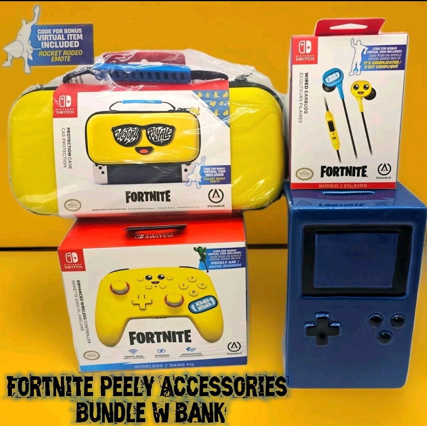 Nintendo Switch Fortnite Peely Accessories Sealed W/ Codes – Choose Your Bundle