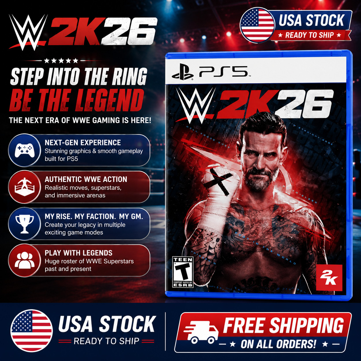 [Flash Sale] WWE 2K26 for Playstation 5 PS5 Game