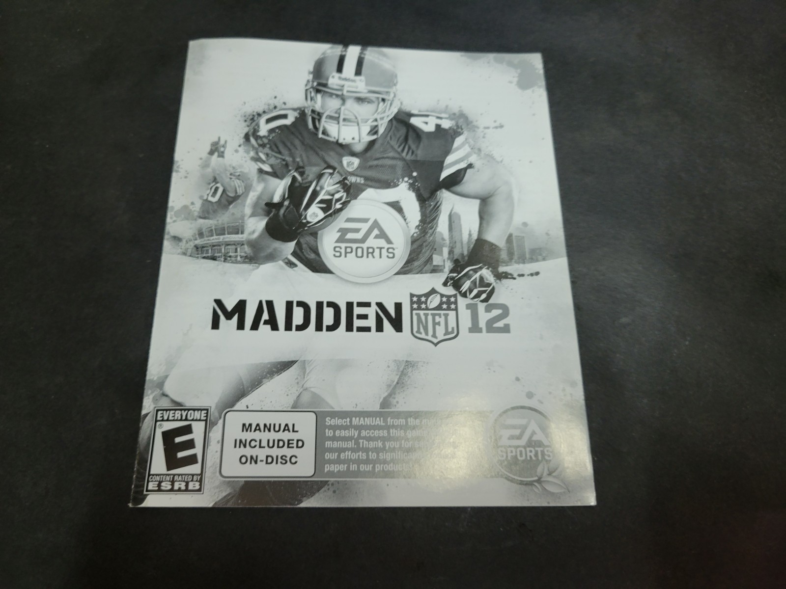Madden 12 NFL Football 2012 PS3 Playstation 3 Instruction Manual Only
