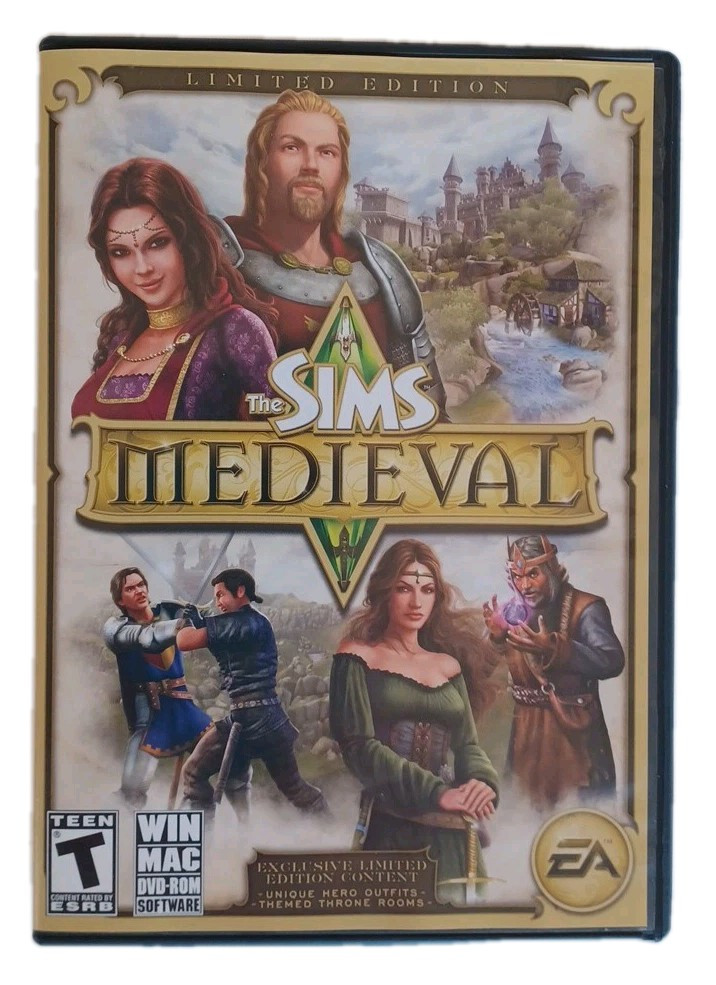THE SIMS MEDIEVAL LIMITED Computer Game PC Win XP 7Mac OS X 10.5 COMPLETE w/Code