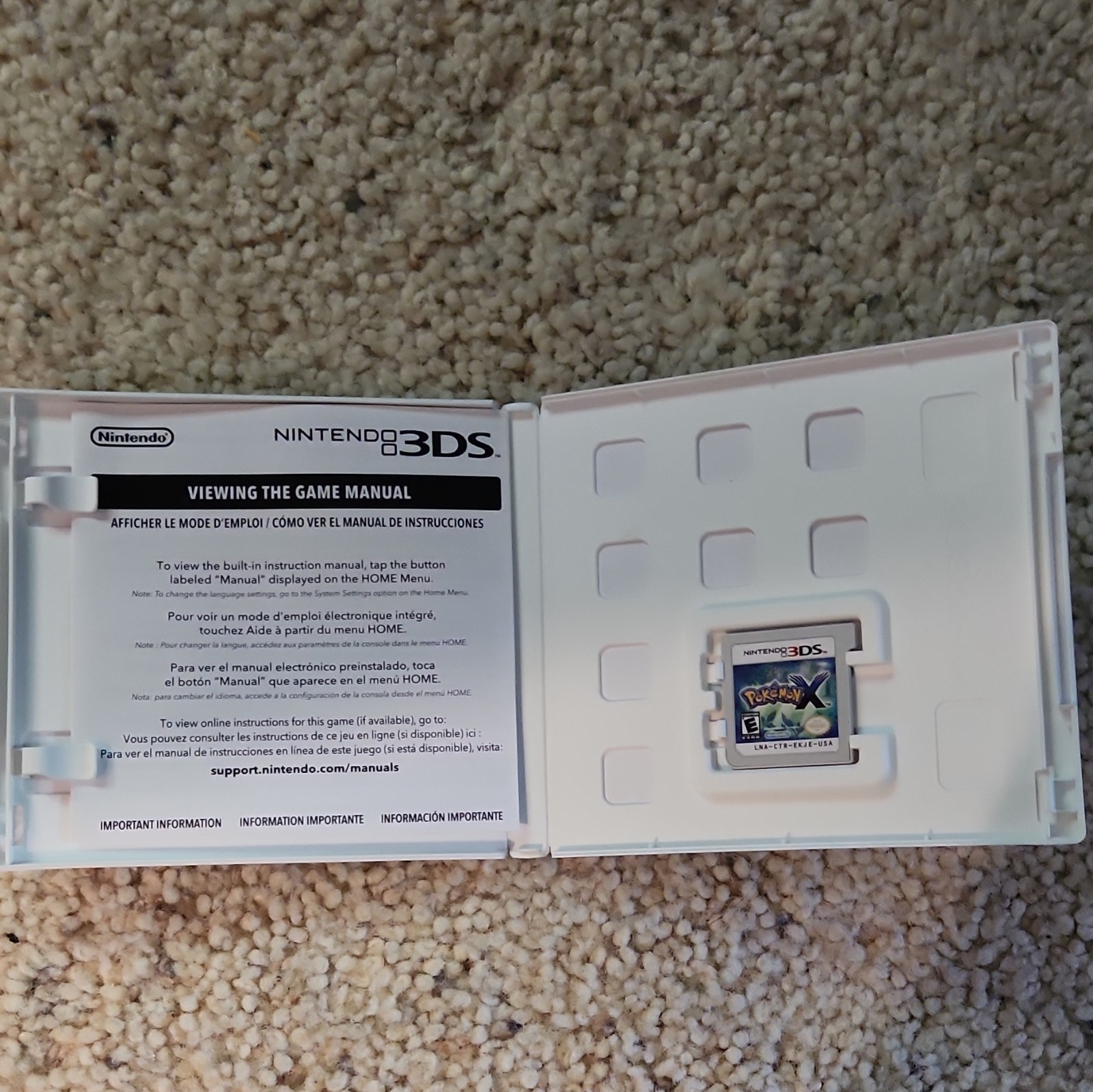 Nintendo Pokémon X Nintendo 3DS w/ Manual & Case, RPG, E, NTSC-U/C 2013