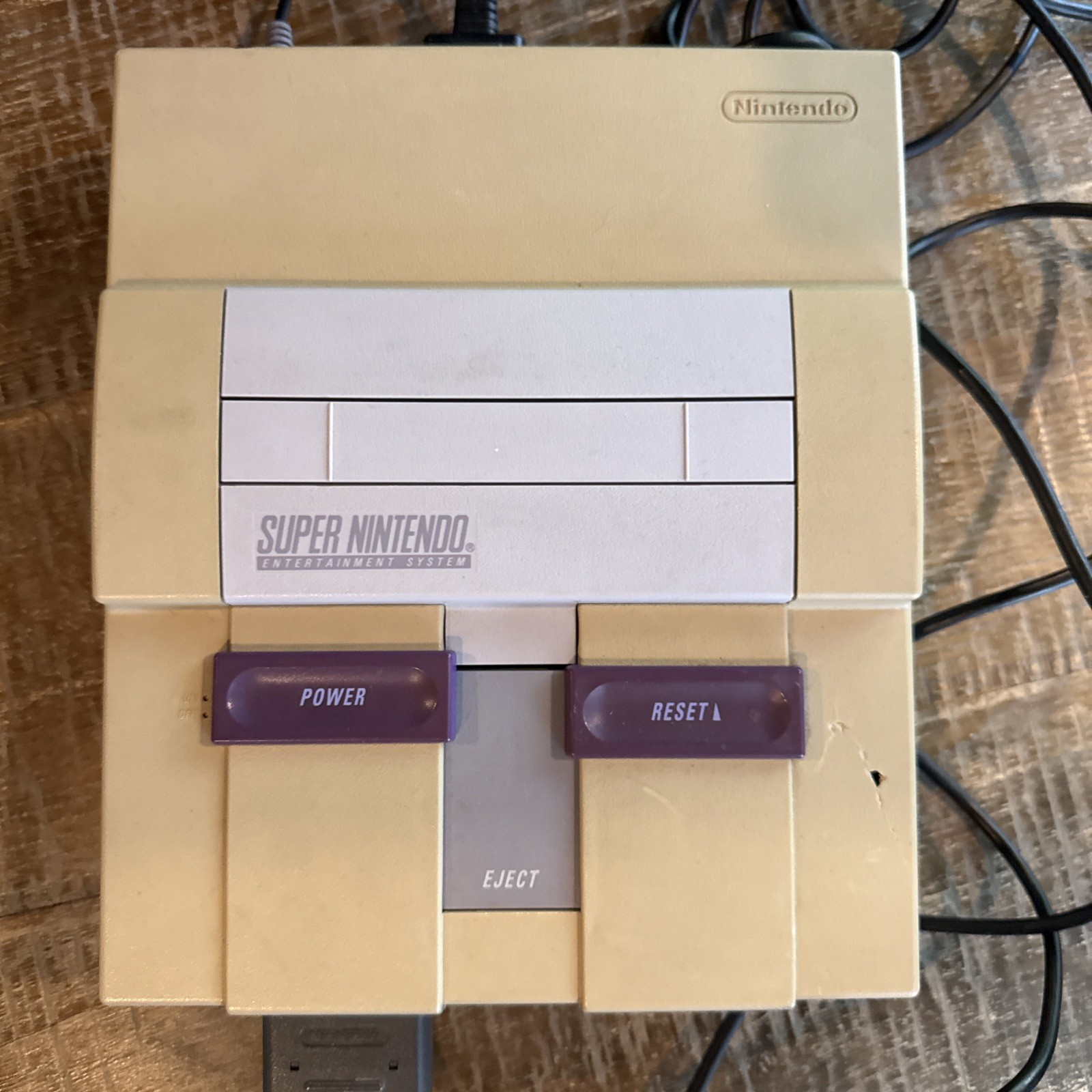 Super Nintendo SNES Video Game Console, 1 Controller + wires. Classic, nostalgic