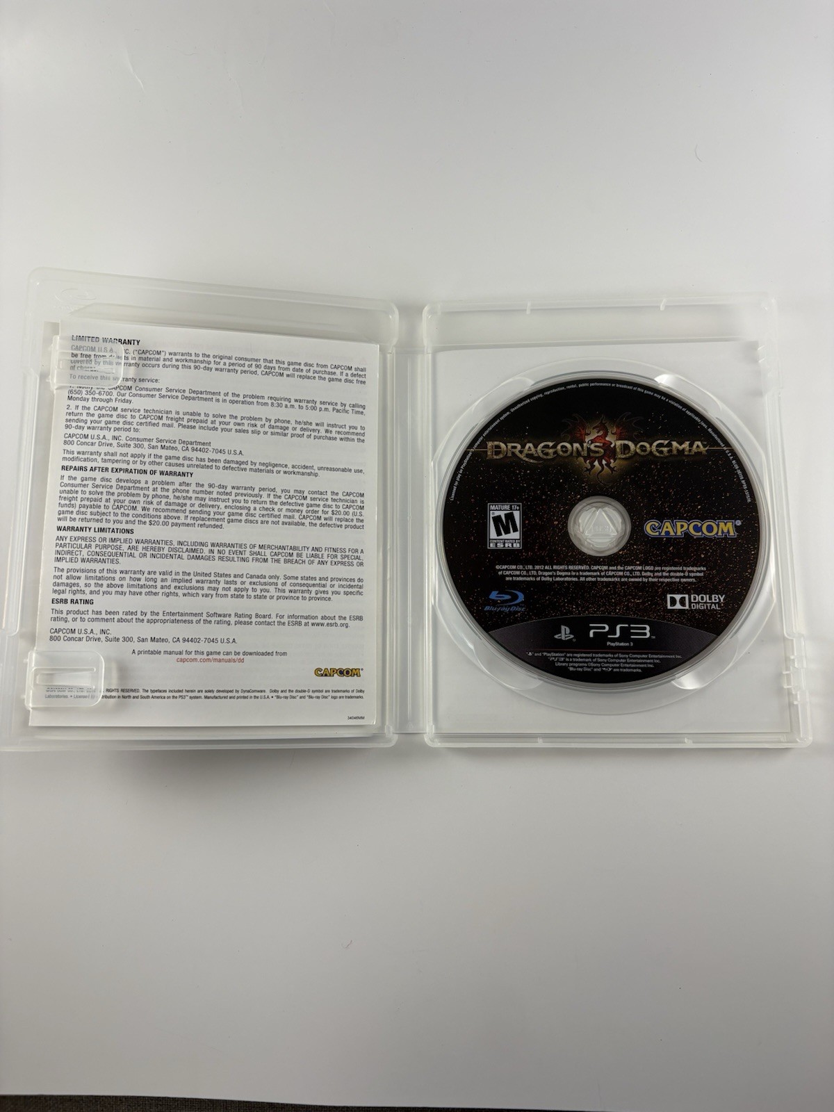 Dragon’s Dogma (Sony PlayStation 3, 2012) – CIB, Tested, 1Yr Warranty