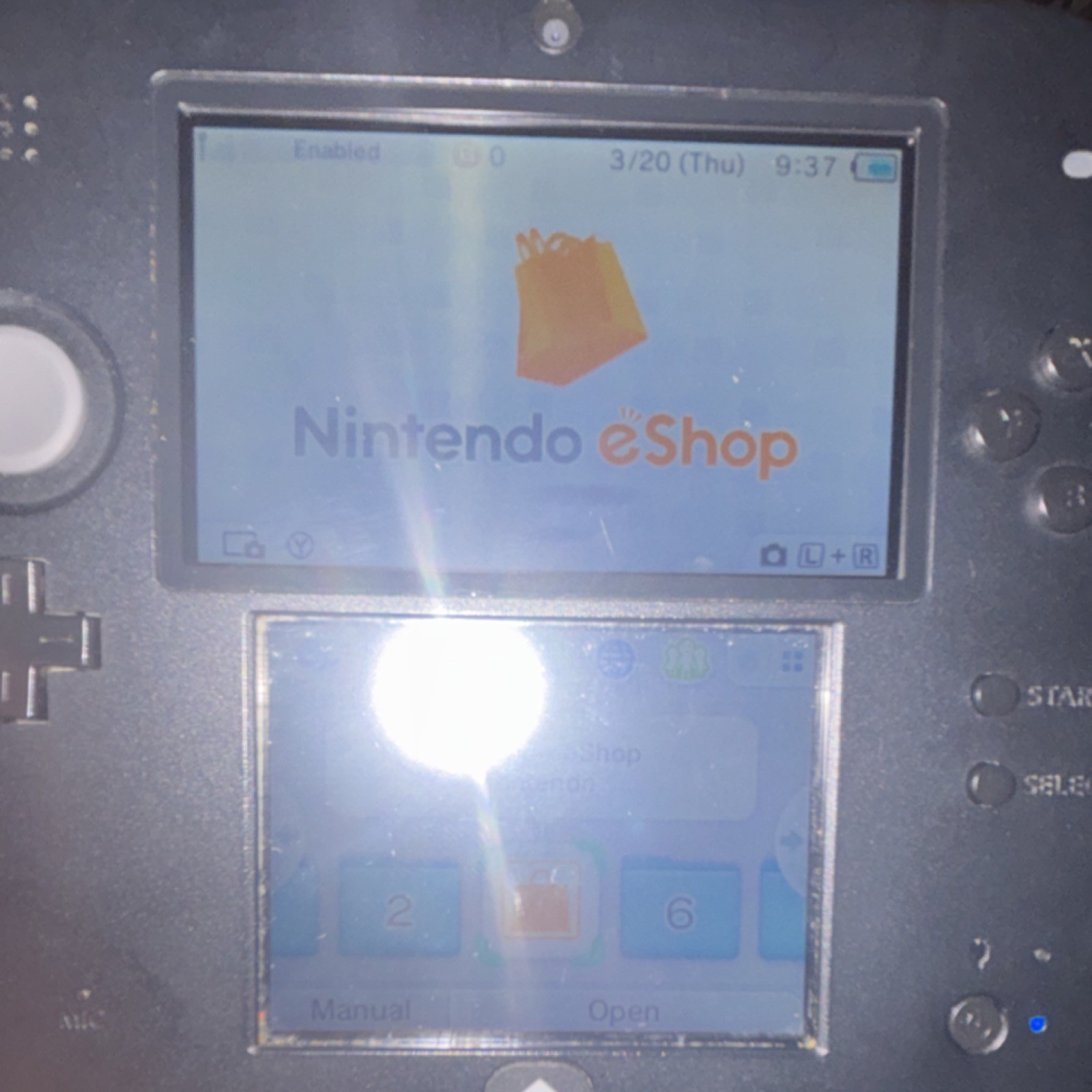 Nintendo 2DS Black Blue Handheld Console Wi-Fi Internet Browsing FTR-001