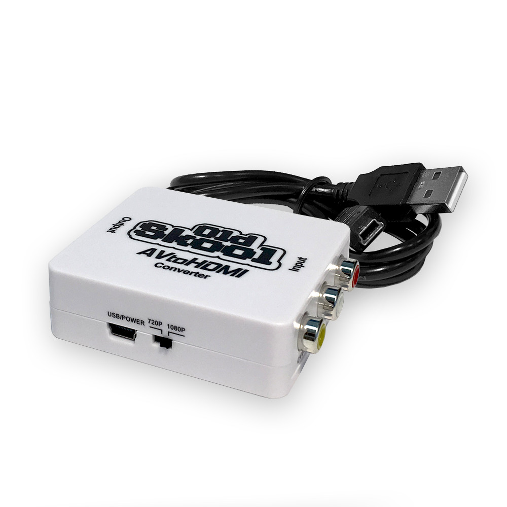 Old Skool AV / RCA to HDMI Converter Upscaler for NES SNES GENESIS & More! 1080p