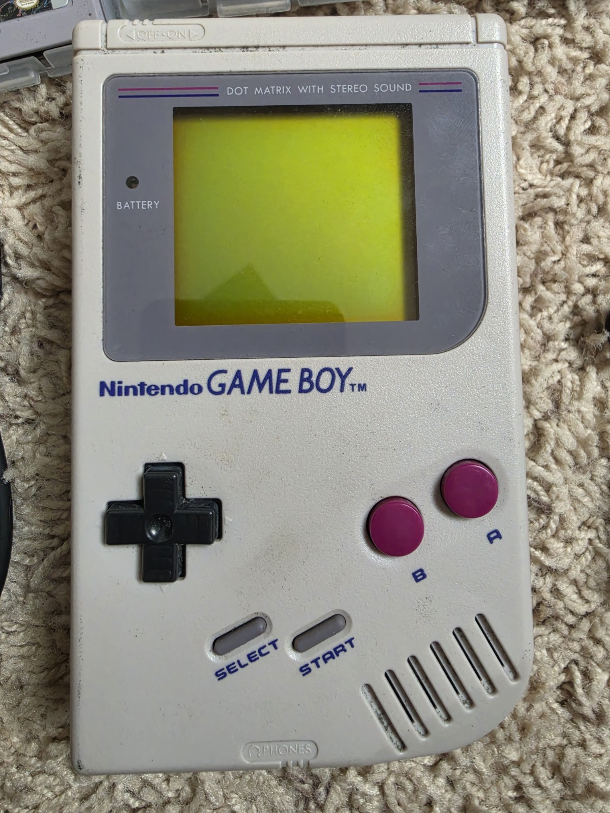 WORKING Original Nintendo Gameboy Console System With 4 Games See Photos