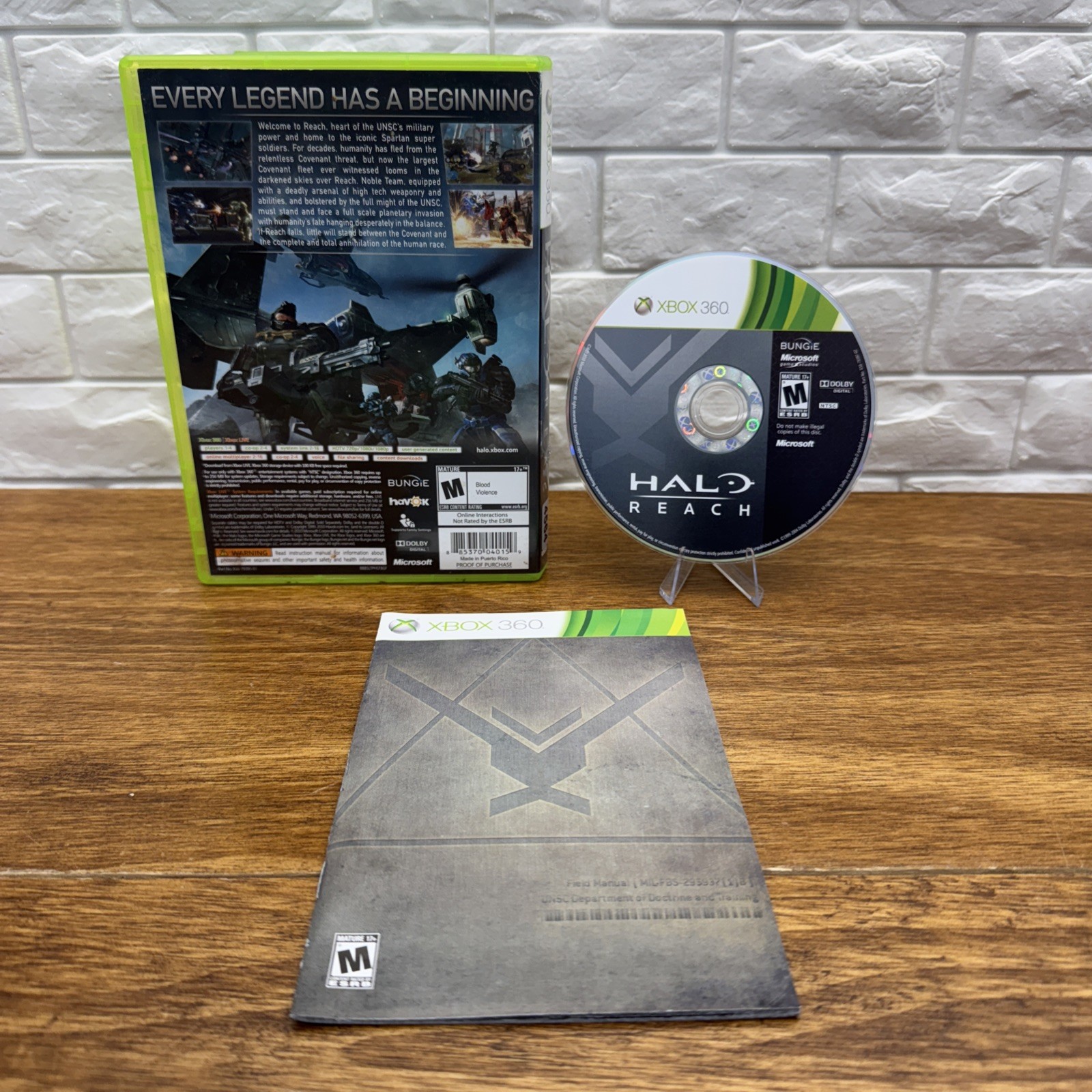 Halo Reach (Microsoft Xbox 360, 2010) CIB Tested Working Free Shipping Halo