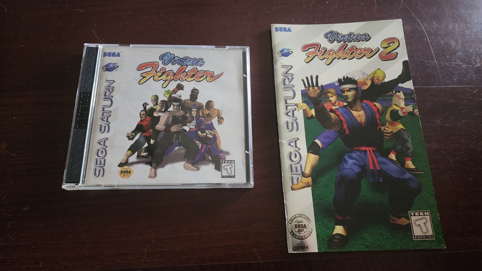 Virtua Fighter 1 AND Virtua Fighter 2 for Sega Saturn – BOTH Manuals Included!