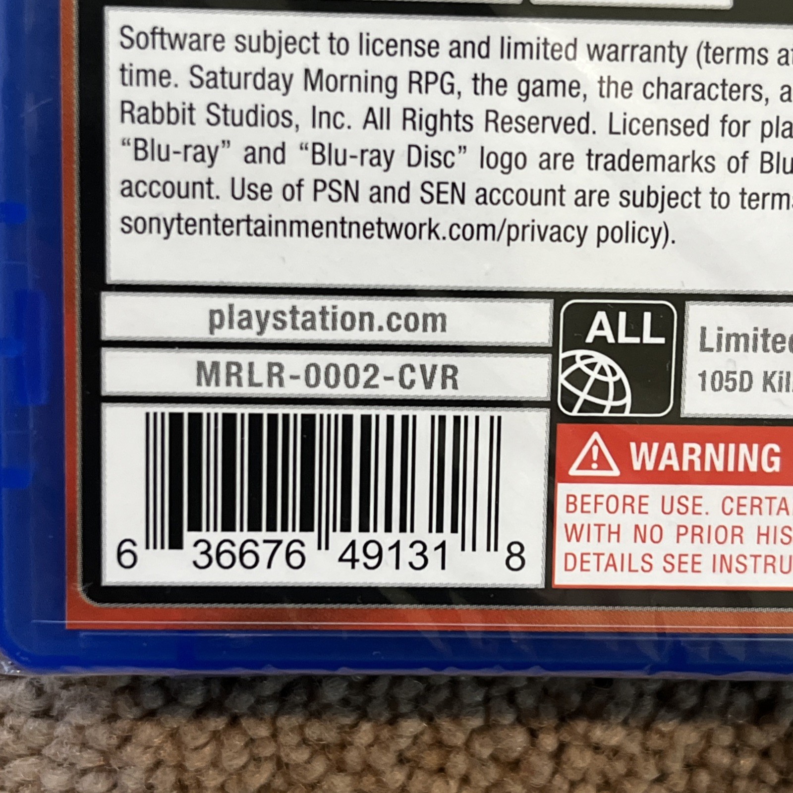 Saturday Morning RPG Sony PlayStation 4 New Sealed Limited Run #2 Games