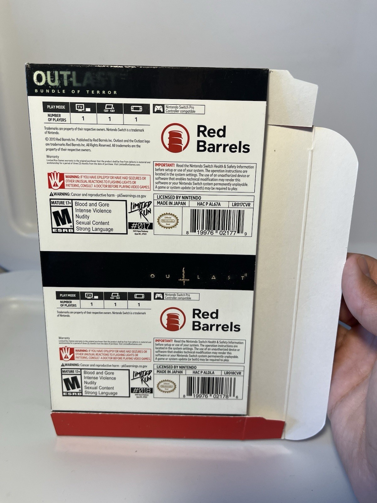 Outlast: Bundle of Terror Murkoff Briefcase Limited Run Switch – CIB Complete