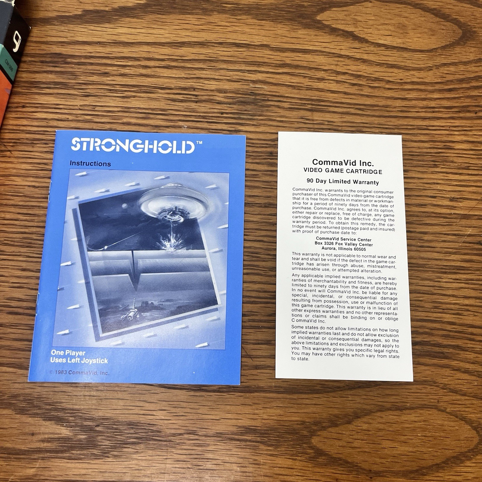 Stronghold By CommaVid For Atari 2600 With Original Box And Manual Rare Game