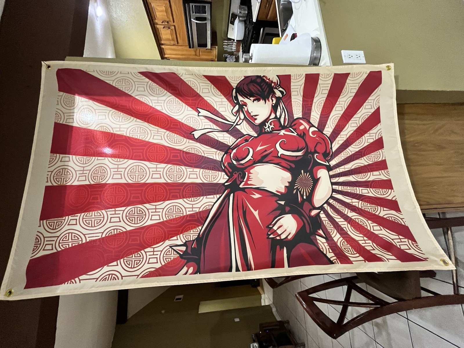 Street Fighter II Turbo 5ft Chun-Li Flag SFII CAPCOM