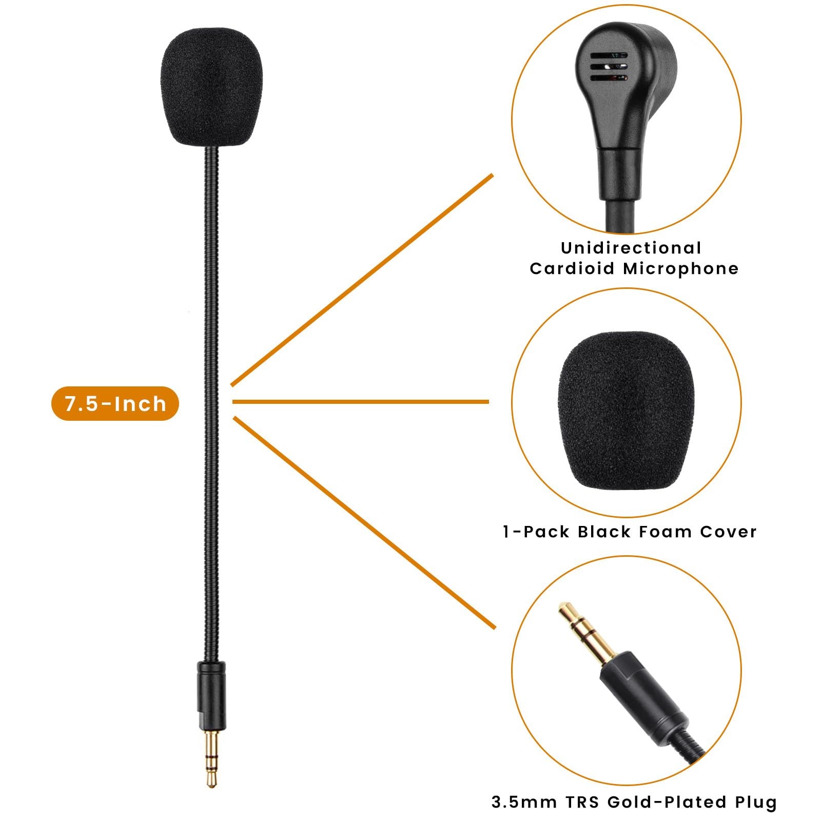 Barracuda X Mic Replacement for Razer X Wireless Gaming Black