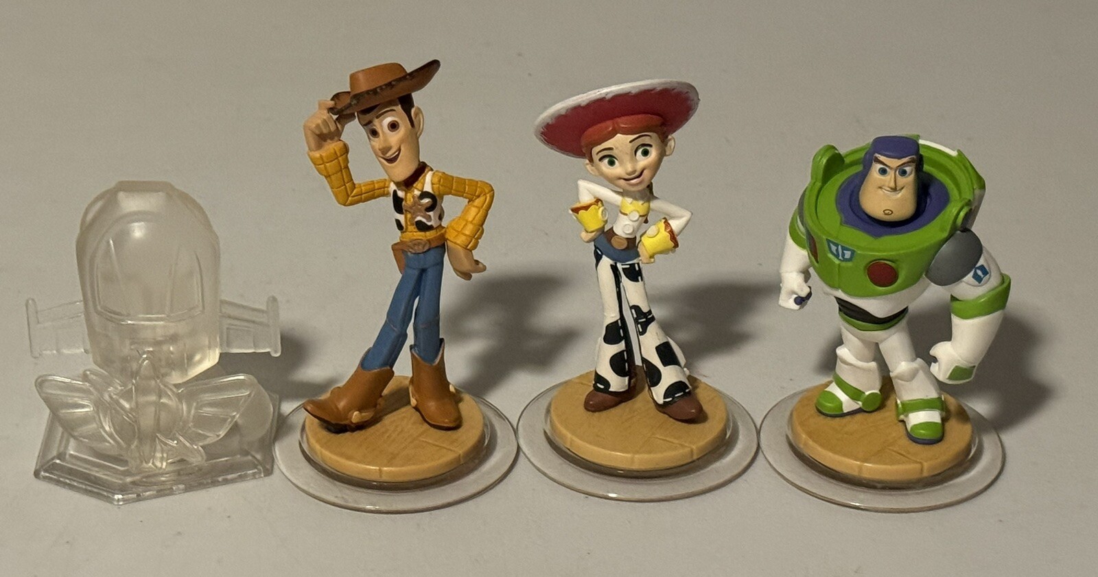 Disney Infinity Toy Story Lot of 4 Woody Jessie Buzz Lightyear & Spaceship