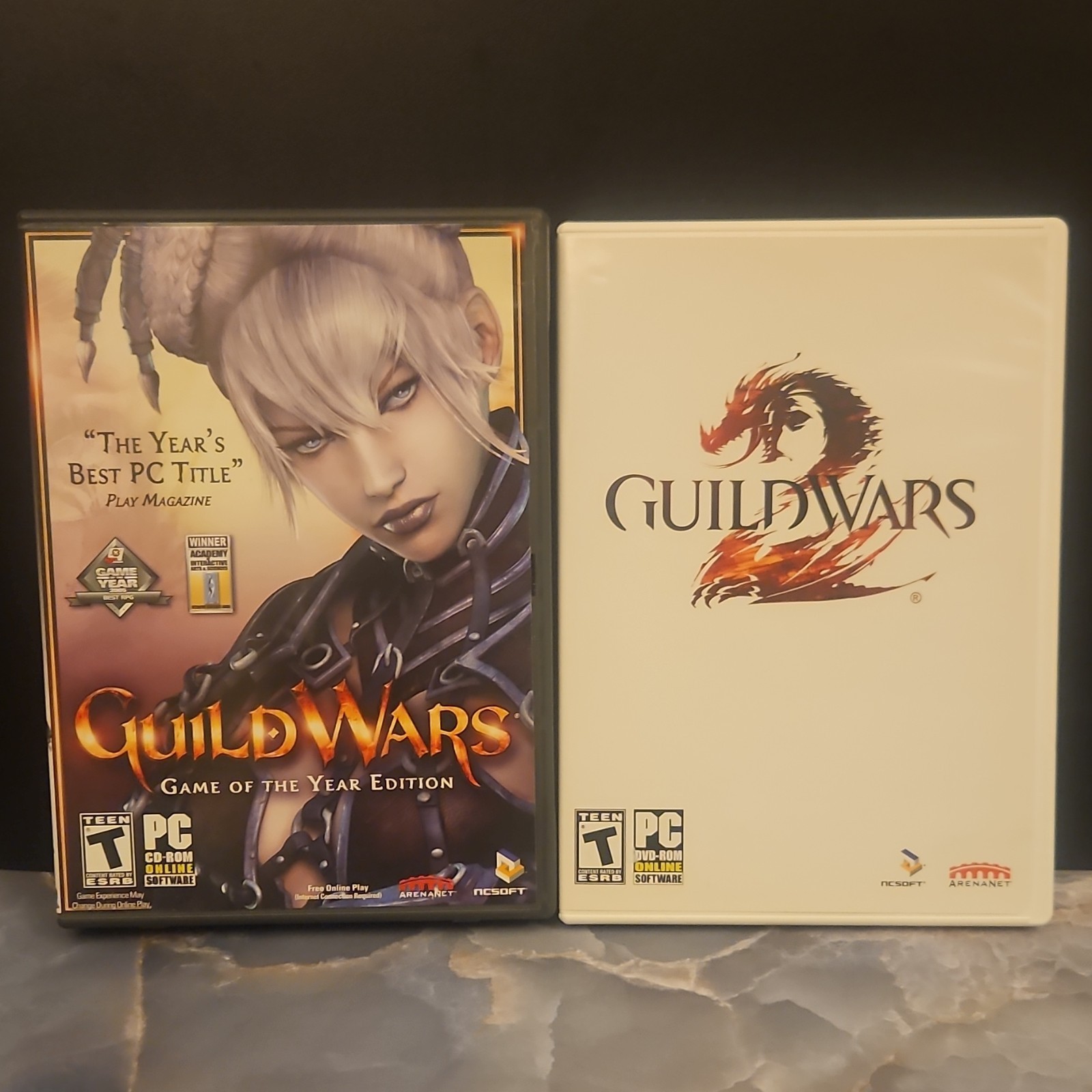 Guild Wars 1 & 2 Game of the Year Edition PC NCsoft Free Online Play MMORPG 2006
