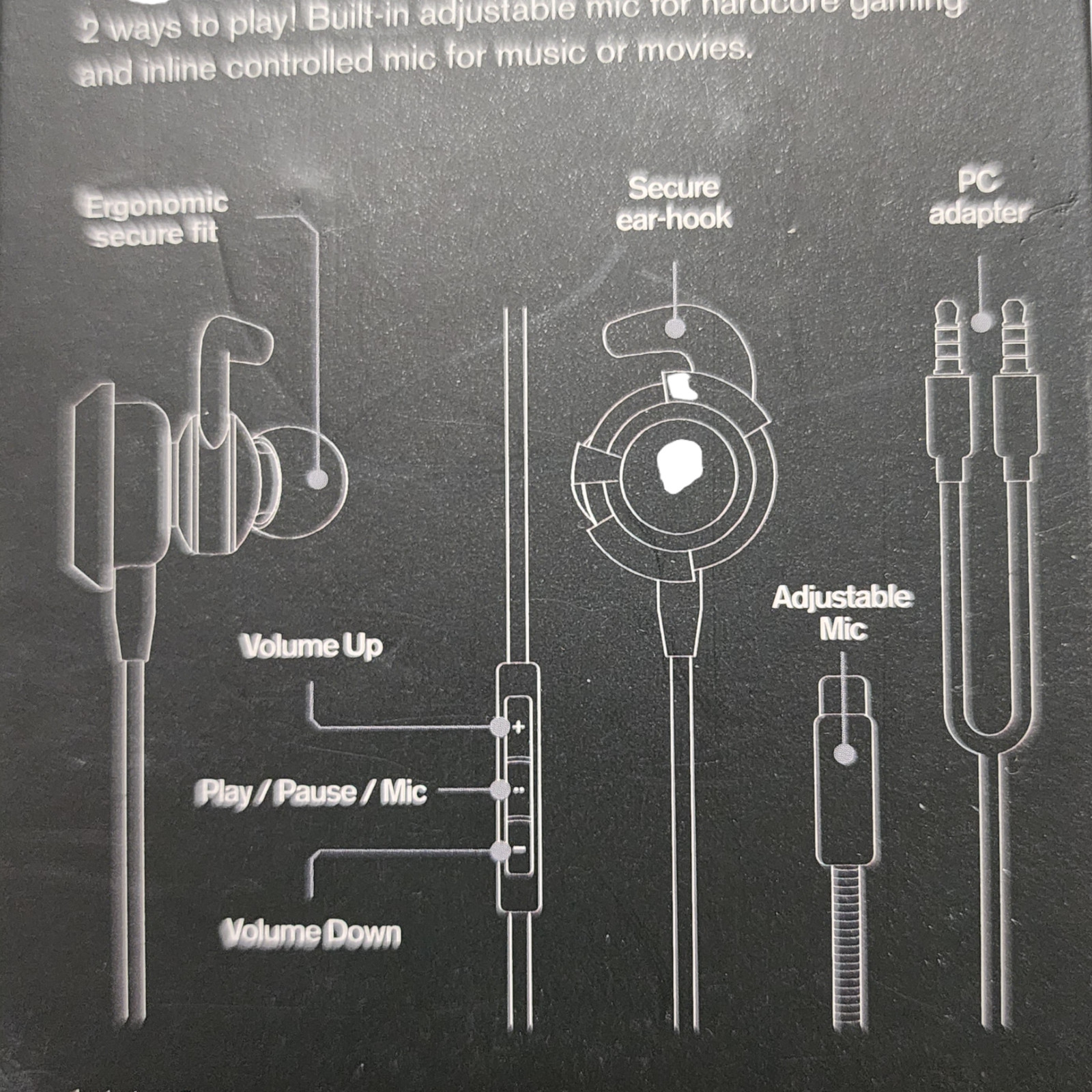 Gaming Earbuds Game Headset with Mic 3.5mm Jack Built-in