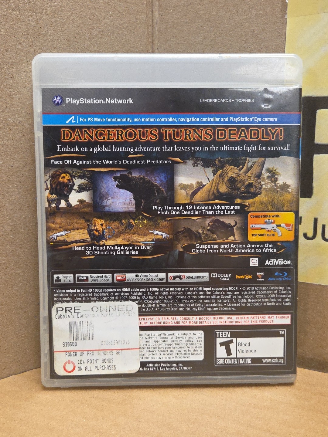 Cabela’s Dangerous Hunts 2011 (PS3, Playstation 3, 2010) Complete CIB Tested