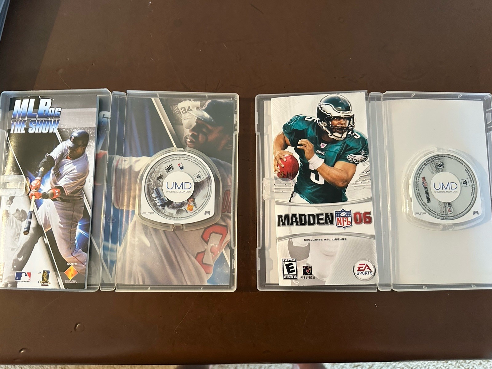 Sony PSP Mixed Lot of Sports Games. NFL. Madden 06, MLB The Show 06 Baseball