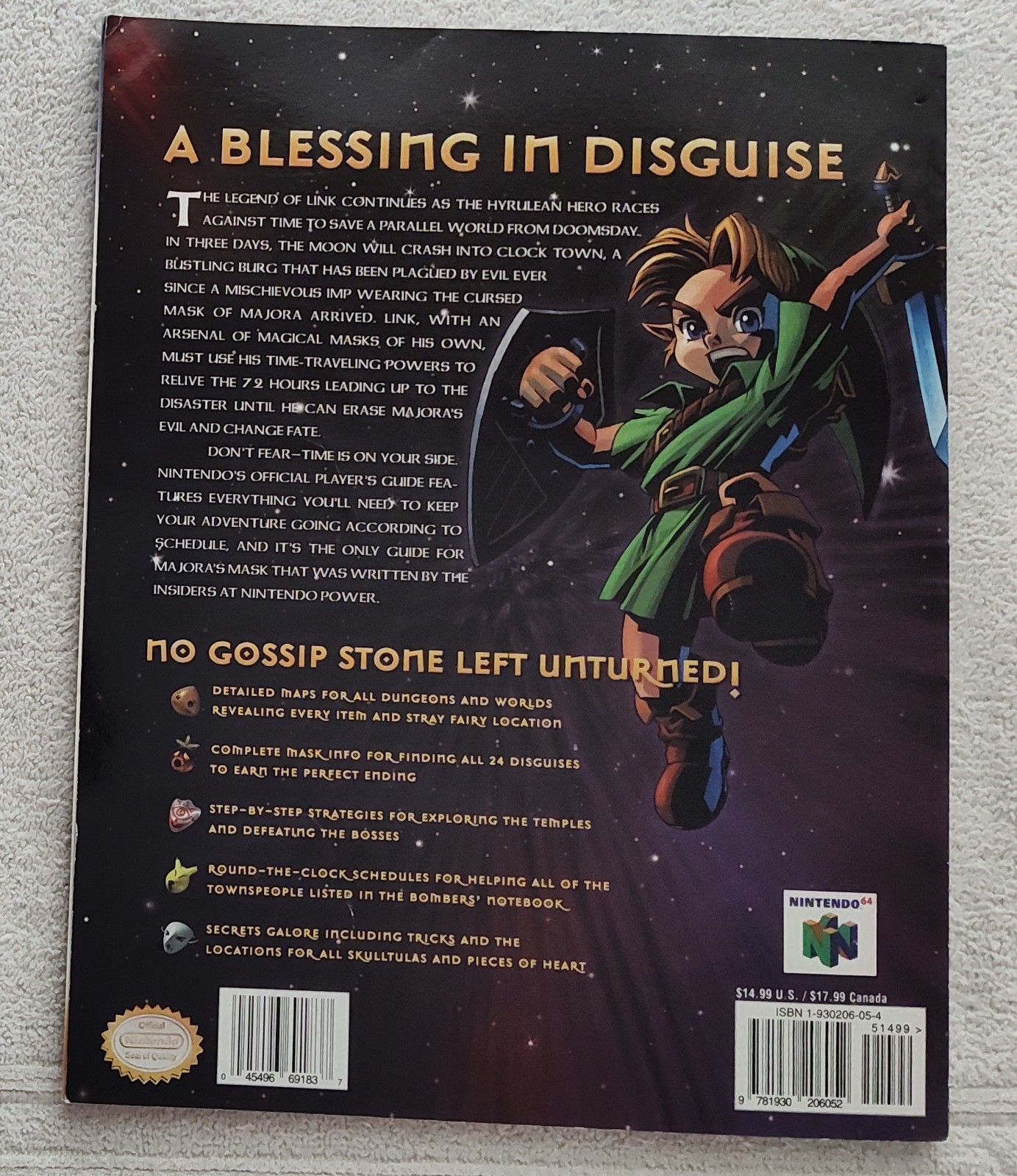 Vtg 2000 Legend of Zelda Majora’s Mask Nintendo Power Player’s Guide Book Hint