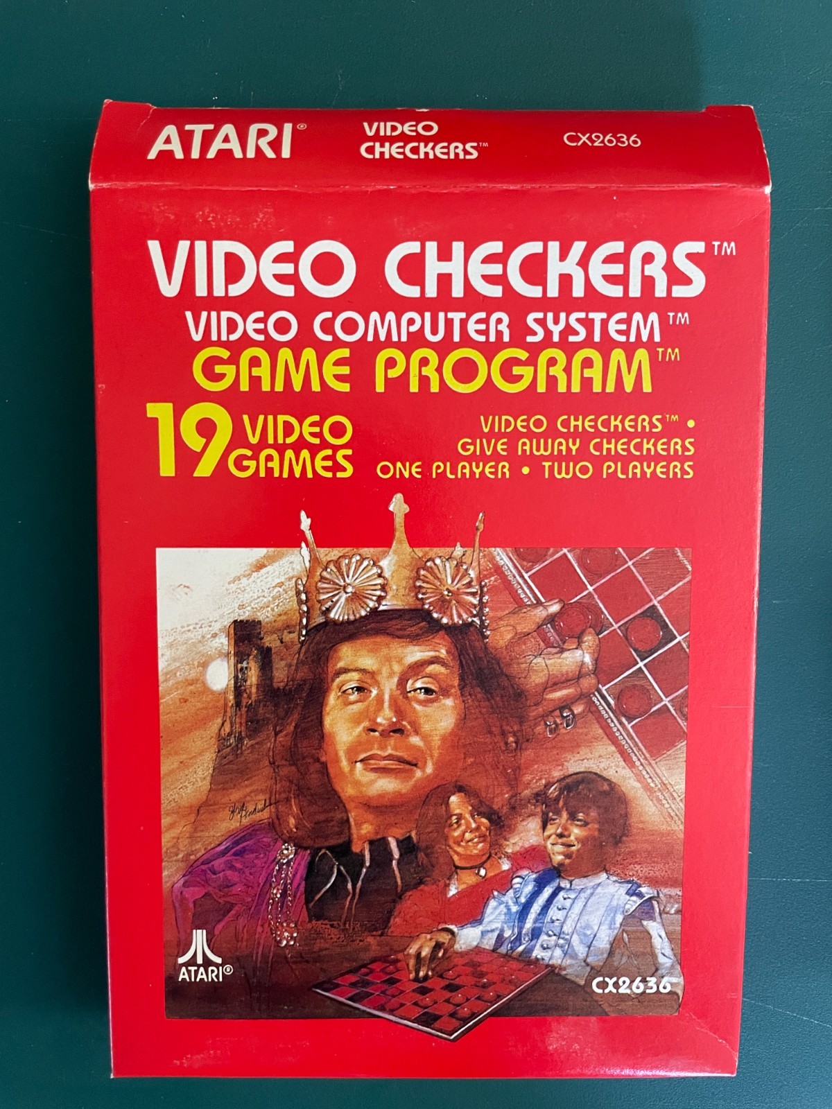 Atari Corp 2600 1987 Video Checkers w/box & docs NTSC tested
