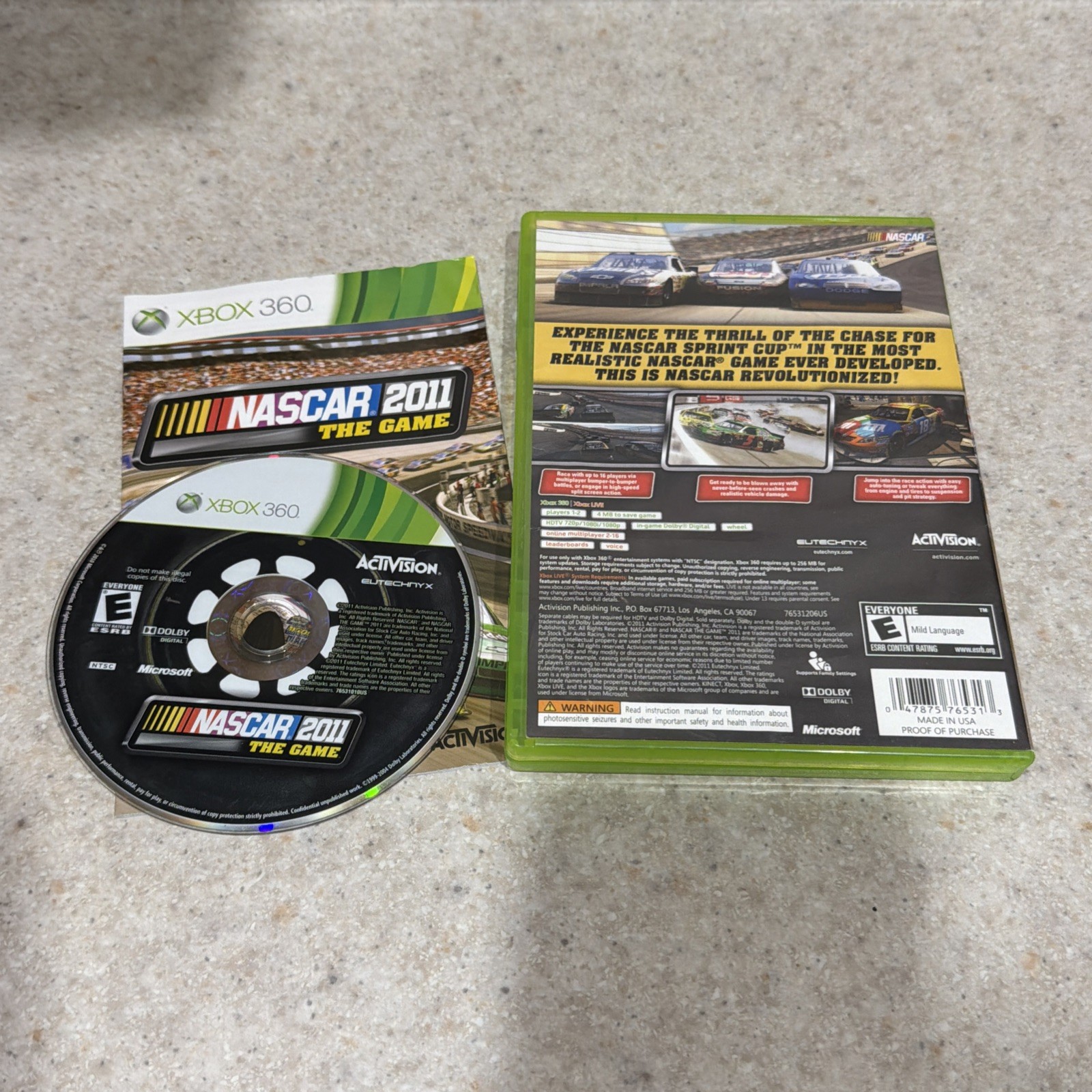 NASCAR 2011 The Game 2011 Microsoft Xbox 360 CIB Activision G2U