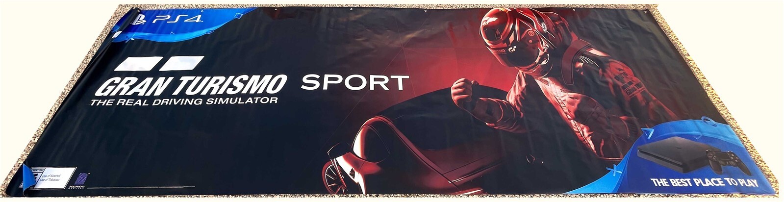 Sony Playstation PS4 GRAN TURISMO and NHL 18 double-sided vinyl banner 5x16ft
