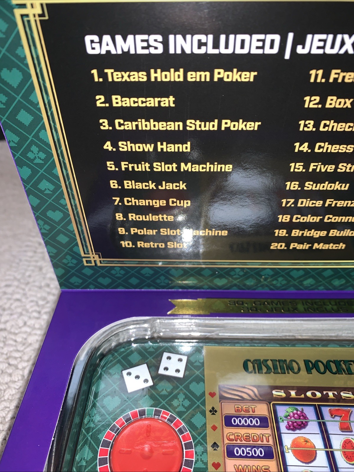 MY ARCADE POCKET PLAYER MAX PORTABLE GAMING SYSTEM OVER 30 Casino Style Games