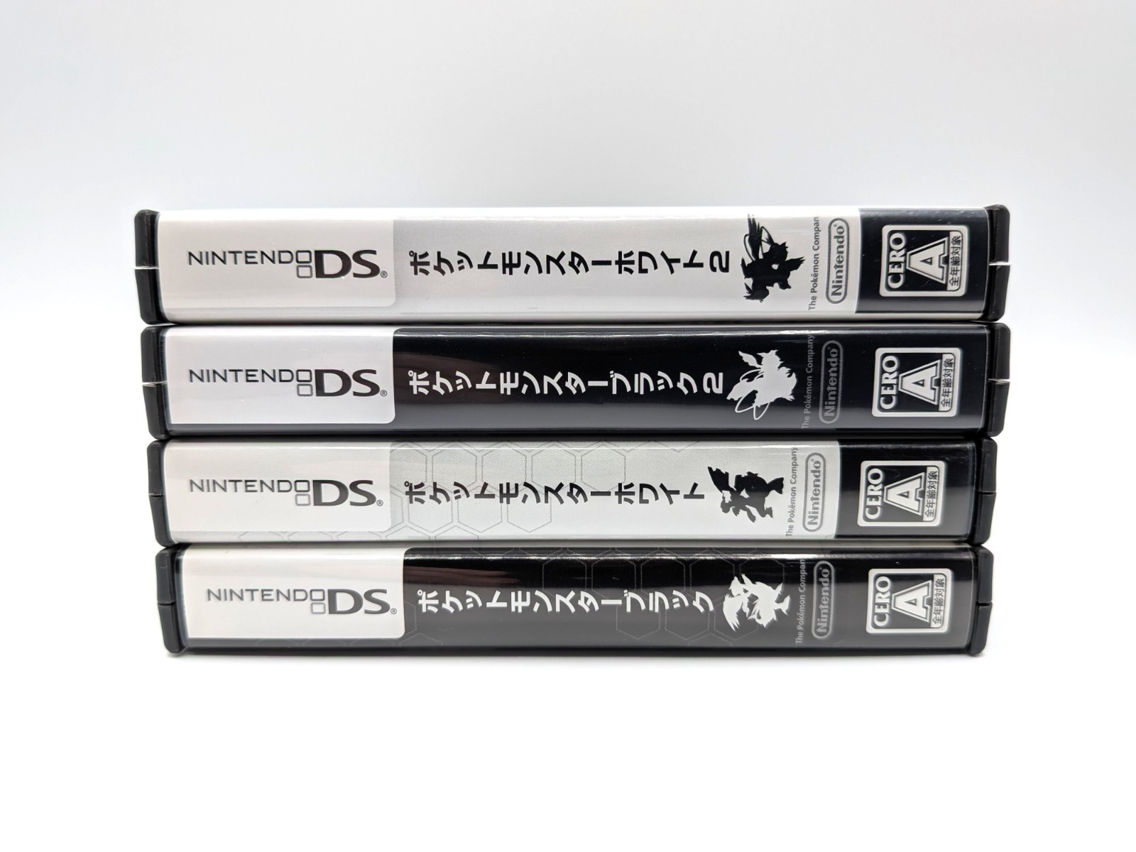 Pokemon White 2 Black 2 White Black DS Set of 4 Nintendo Japanese Tested w/Bonus