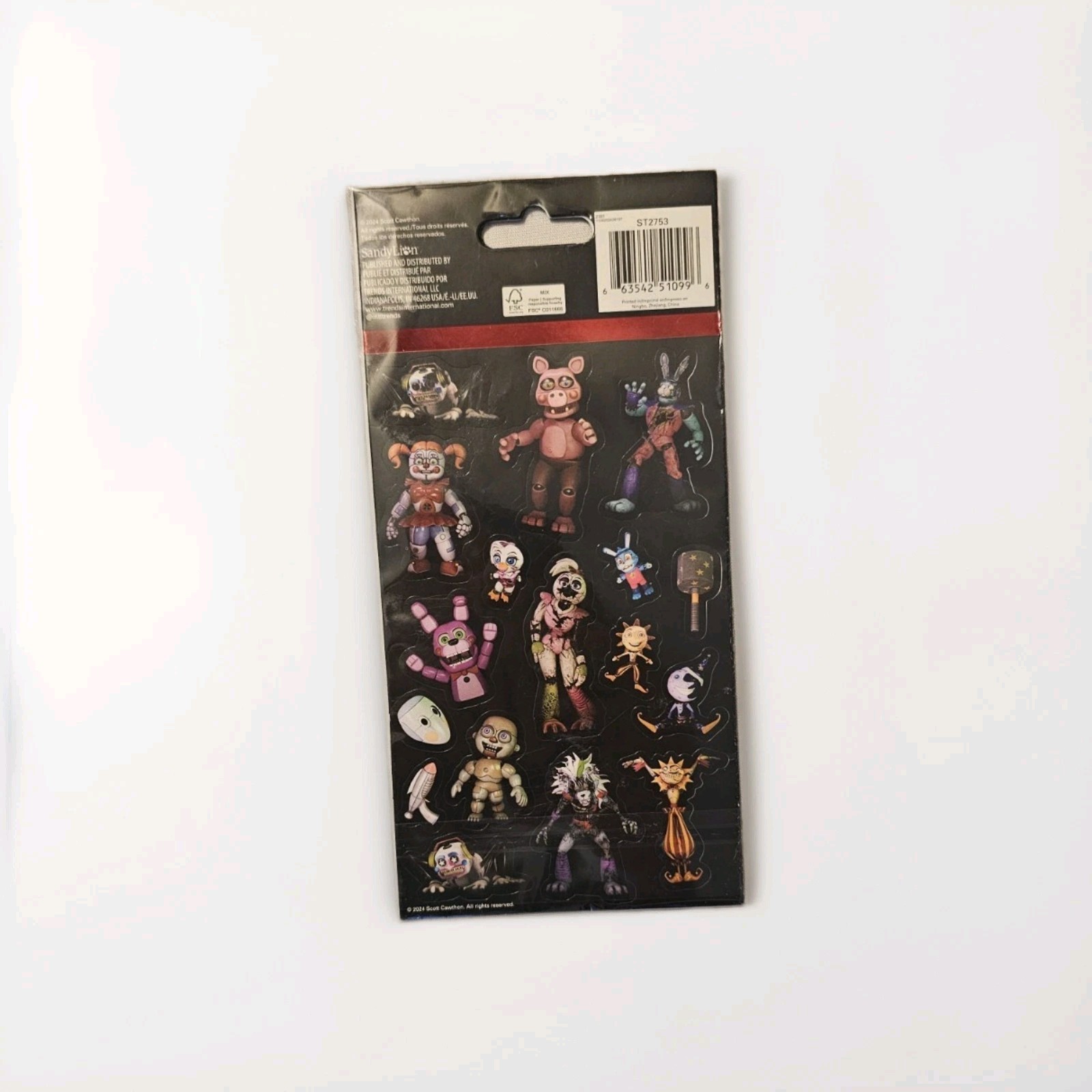 1 Pack of Five Nights at Freddys Help Wanted 2 Standard Stickers 4 Sheets Sealed